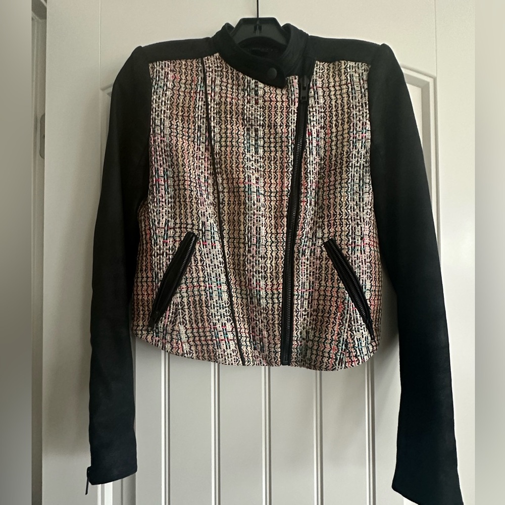 Theory black/tweed jacket